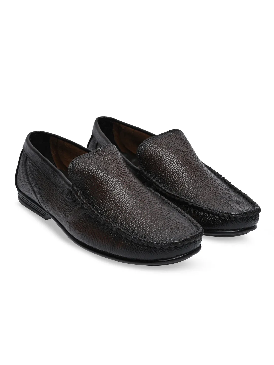 Regal Brown Men Casual Leather Driving Loafers