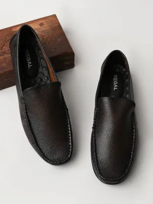 Regal Brown Men Casual Leather Driving Loafers