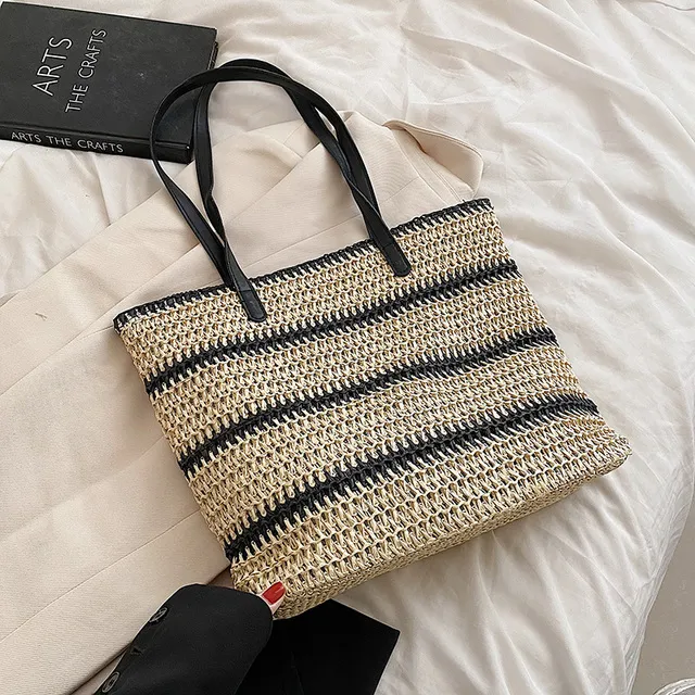 Regina Women's High Capacity Woven Shoulder Handbag