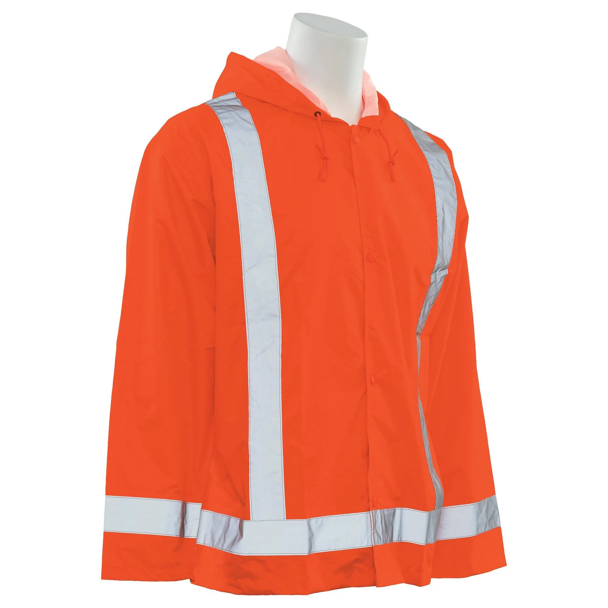 S373 Class 3 Rain Jacket with Hood 1PC