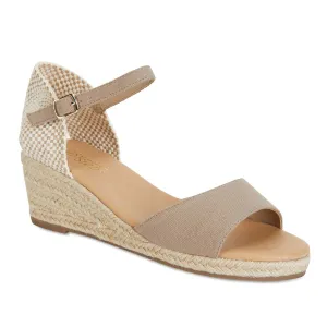 Safari Espadrille in Taupe Fabric