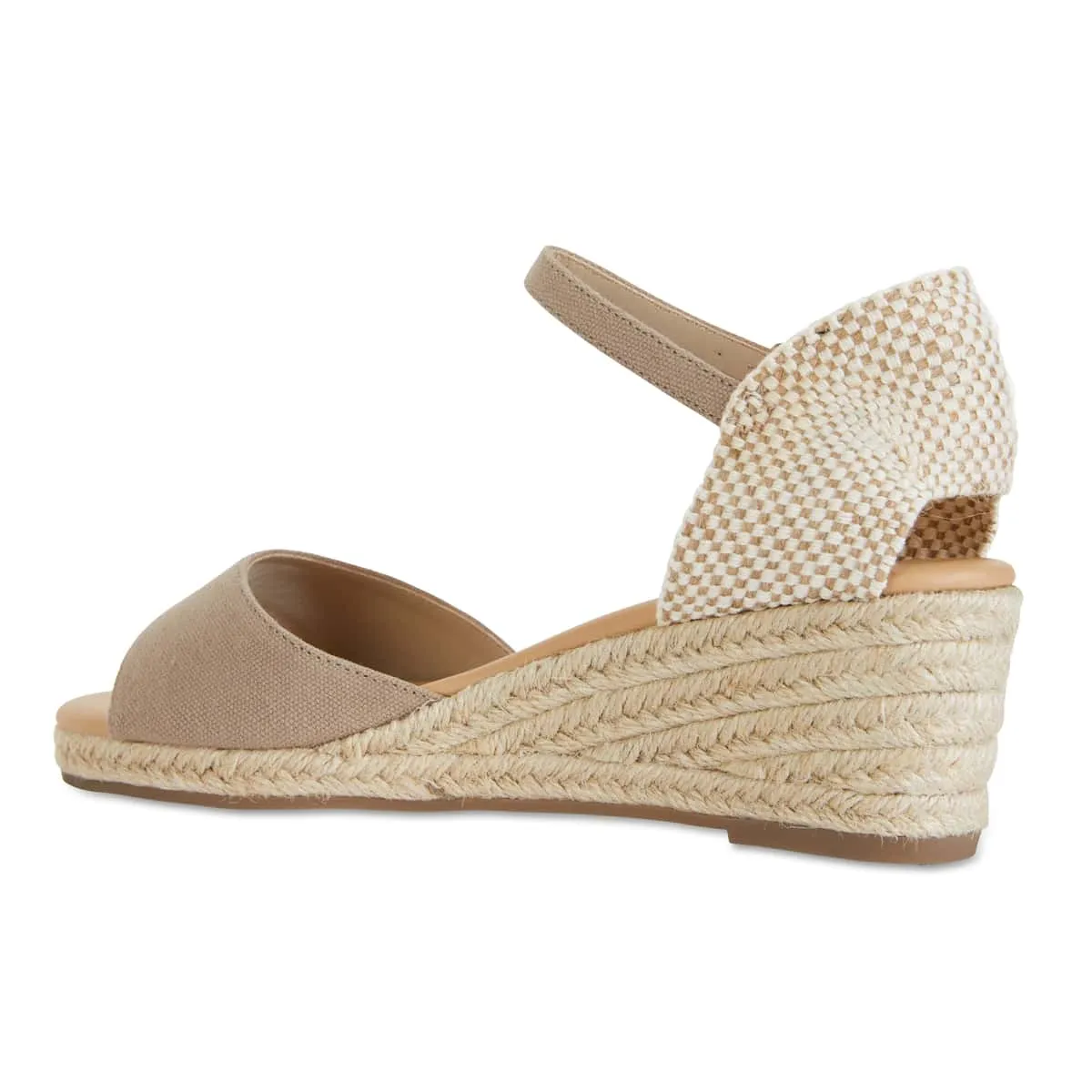 Safari Espadrille in Taupe Fabric