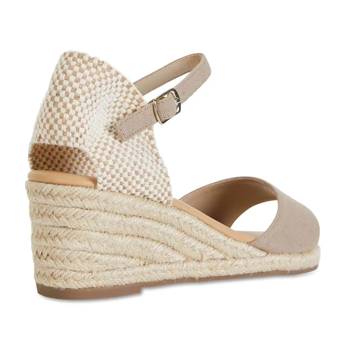 Safari Espadrille in Taupe Fabric