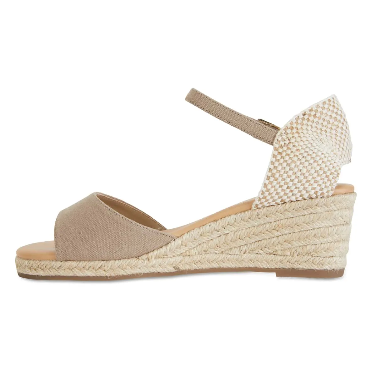 Safari Espadrille in Taupe Fabric