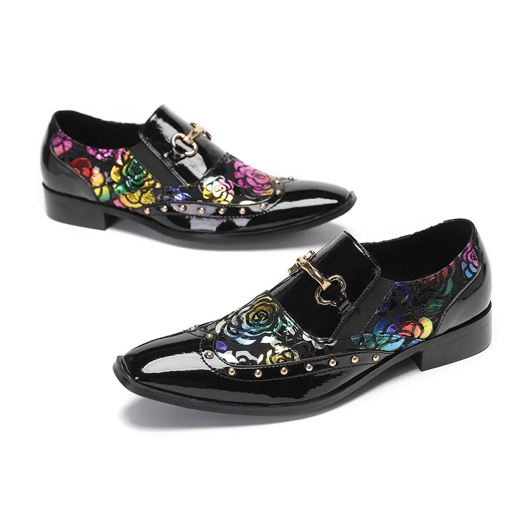 Senlu brand men's shoes autumn and winter new lazy one-pedal breathable cloth shoes men's printed driving foot casual leather shoes