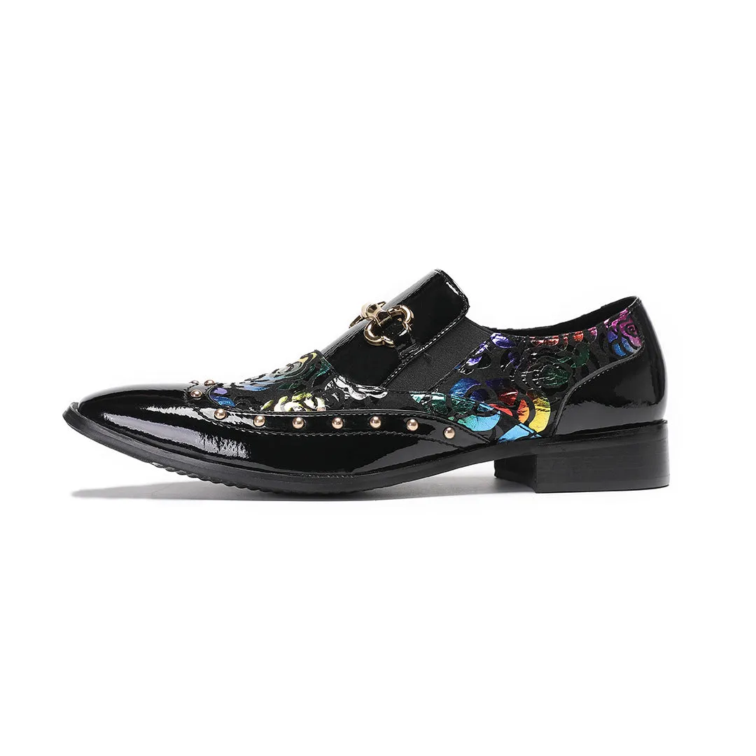 Senlu brand men's shoes autumn and winter new lazy one-pedal breathable cloth shoes men's printed driving foot casual leather shoes