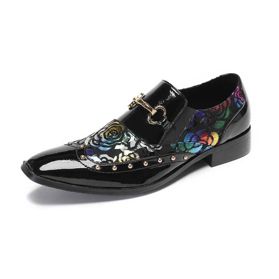 Senlu brand men's shoes autumn and winter new lazy one-pedal breathable cloth shoes men's printed driving foot casual leather shoes