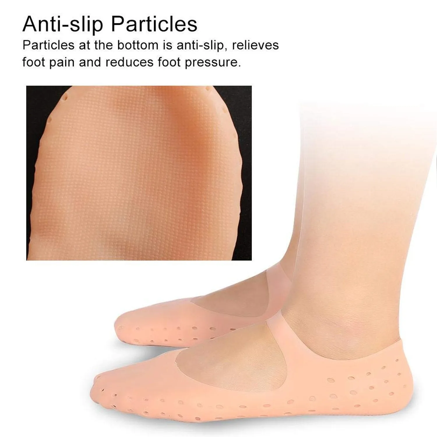 Silicone Gel Foot Protector Socks – Moisturizing and Repairing