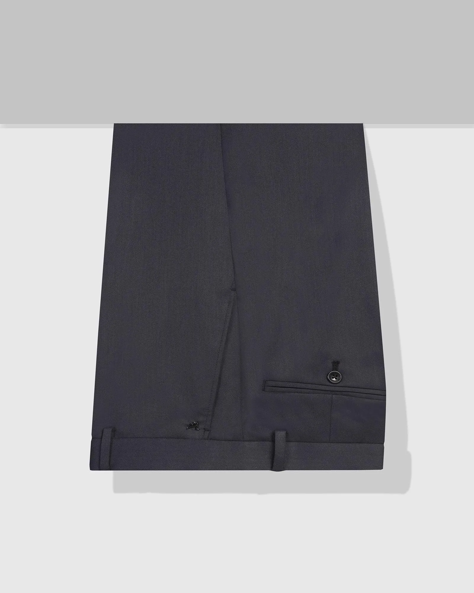 Slim Comfort B-95 Formal Charcoal Textured Trouser - Tesla