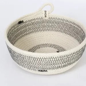 Small Striped Woven Bowl