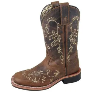 Smoky Mountain Youth Embroidered Marilyn Square Toe Boots