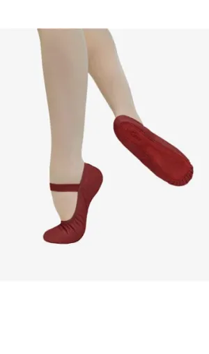 So Danca SD69L Adult Brittany Red Leather Full Sole Ballet Slipper