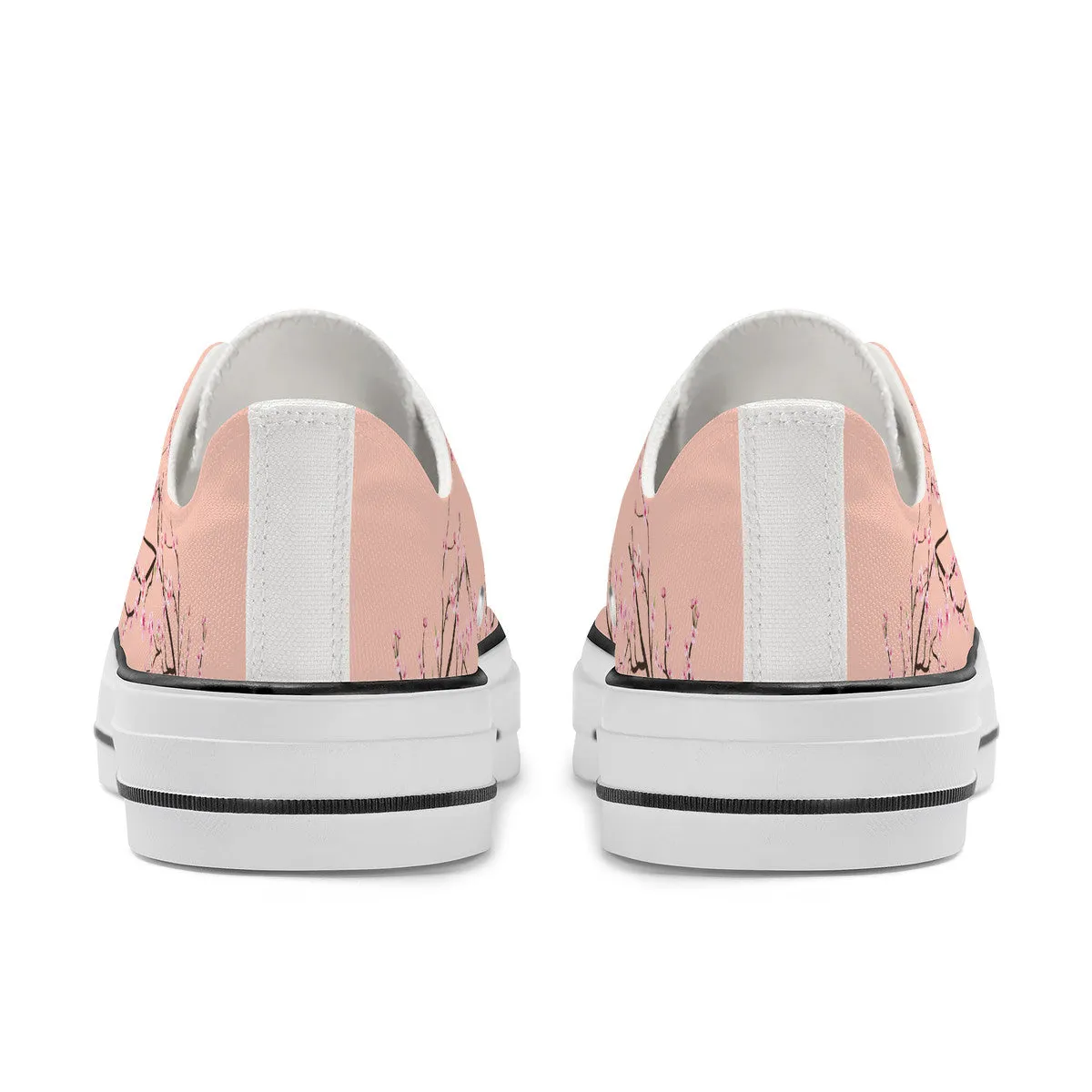 Soft Peach Sakura Classic Low Top Canvas Shoes