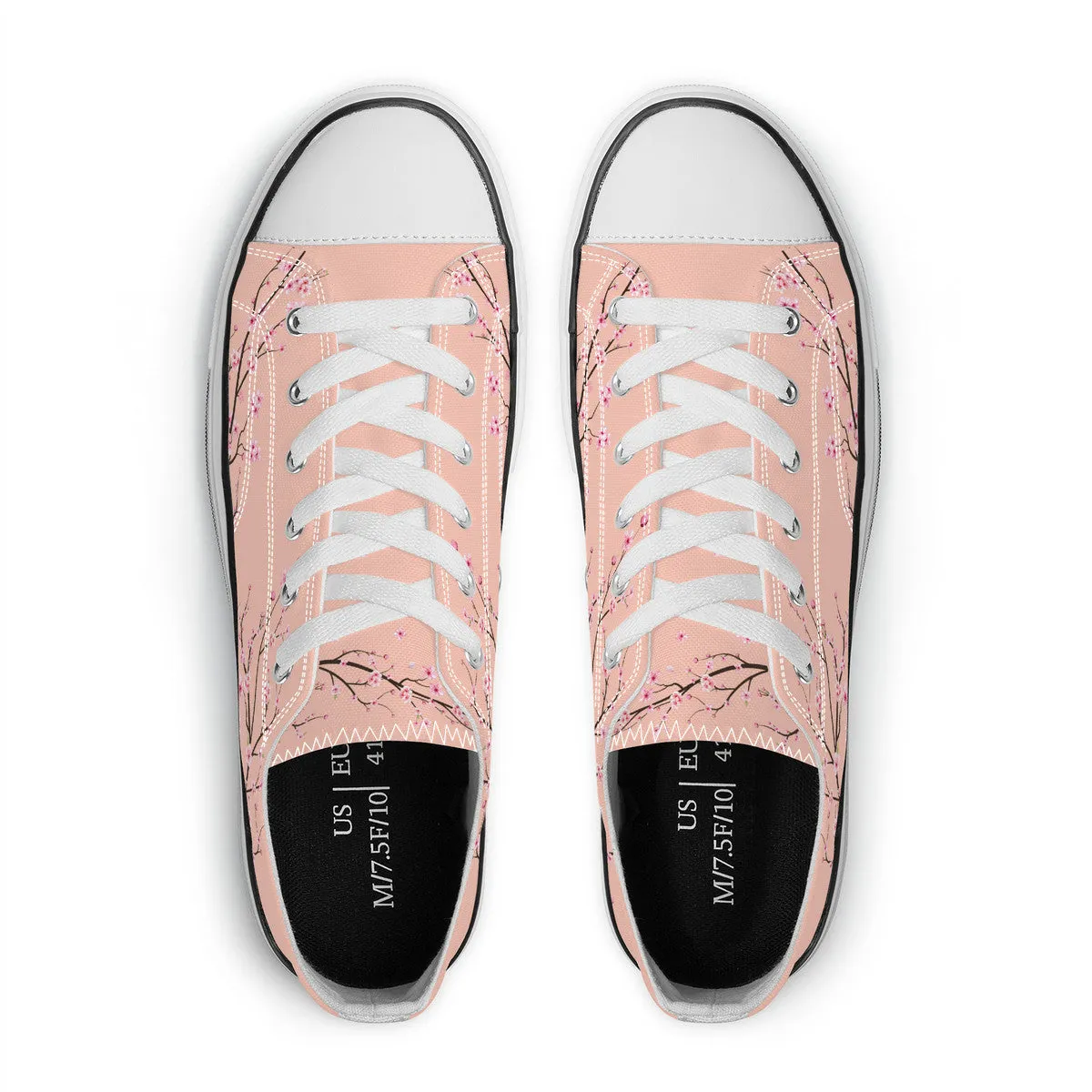 Soft Peach Sakura Classic Low Top Canvas Shoes