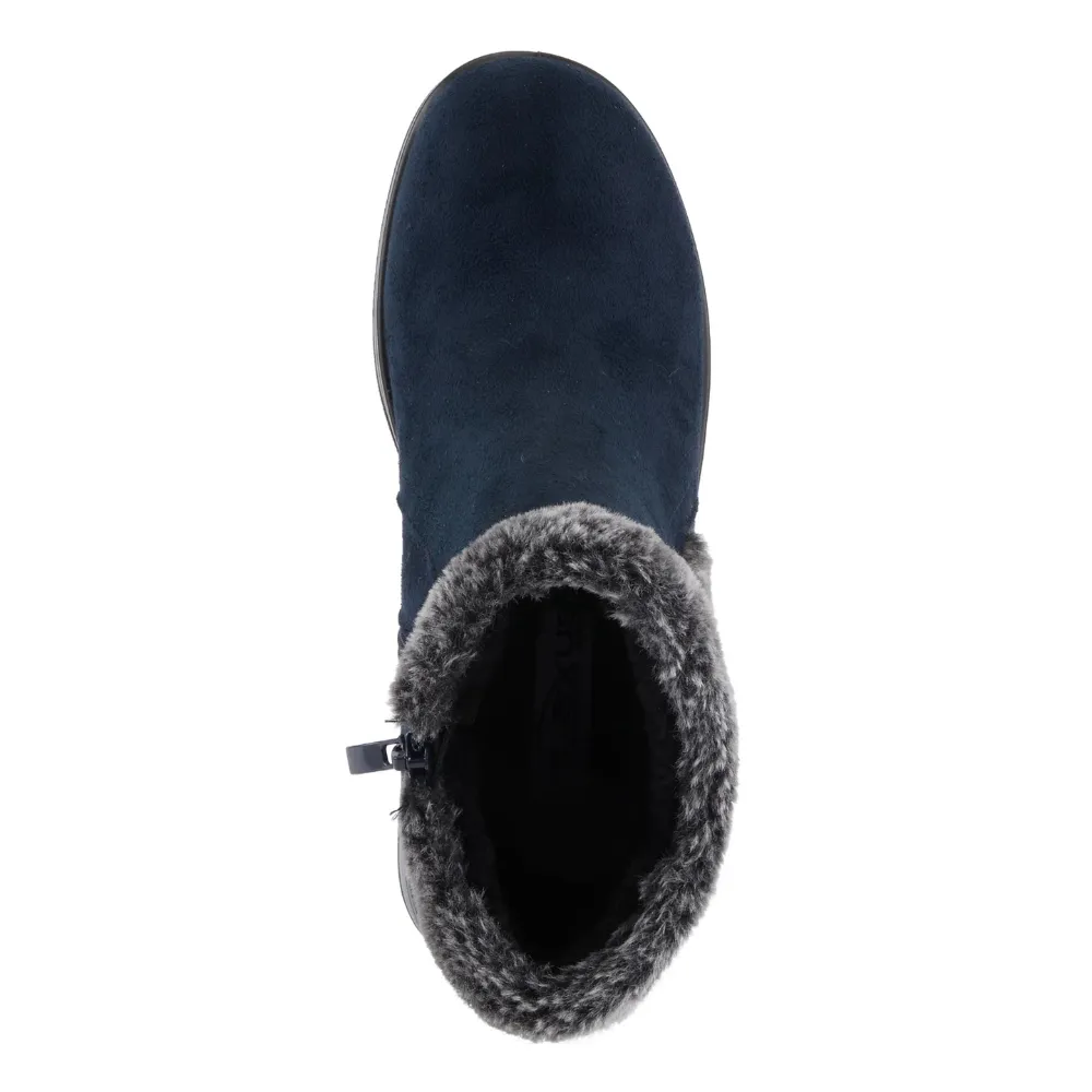 Spring Step Santuzza Navy Waterproof Microsuede Bootie (Women's)