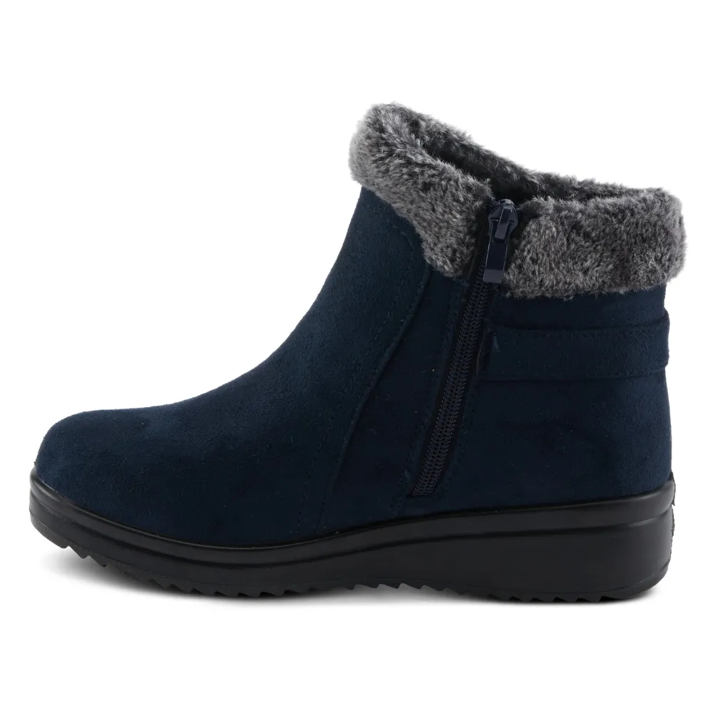Spring Step Santuzza Navy Waterproof Microsuede Bootie (Women's)