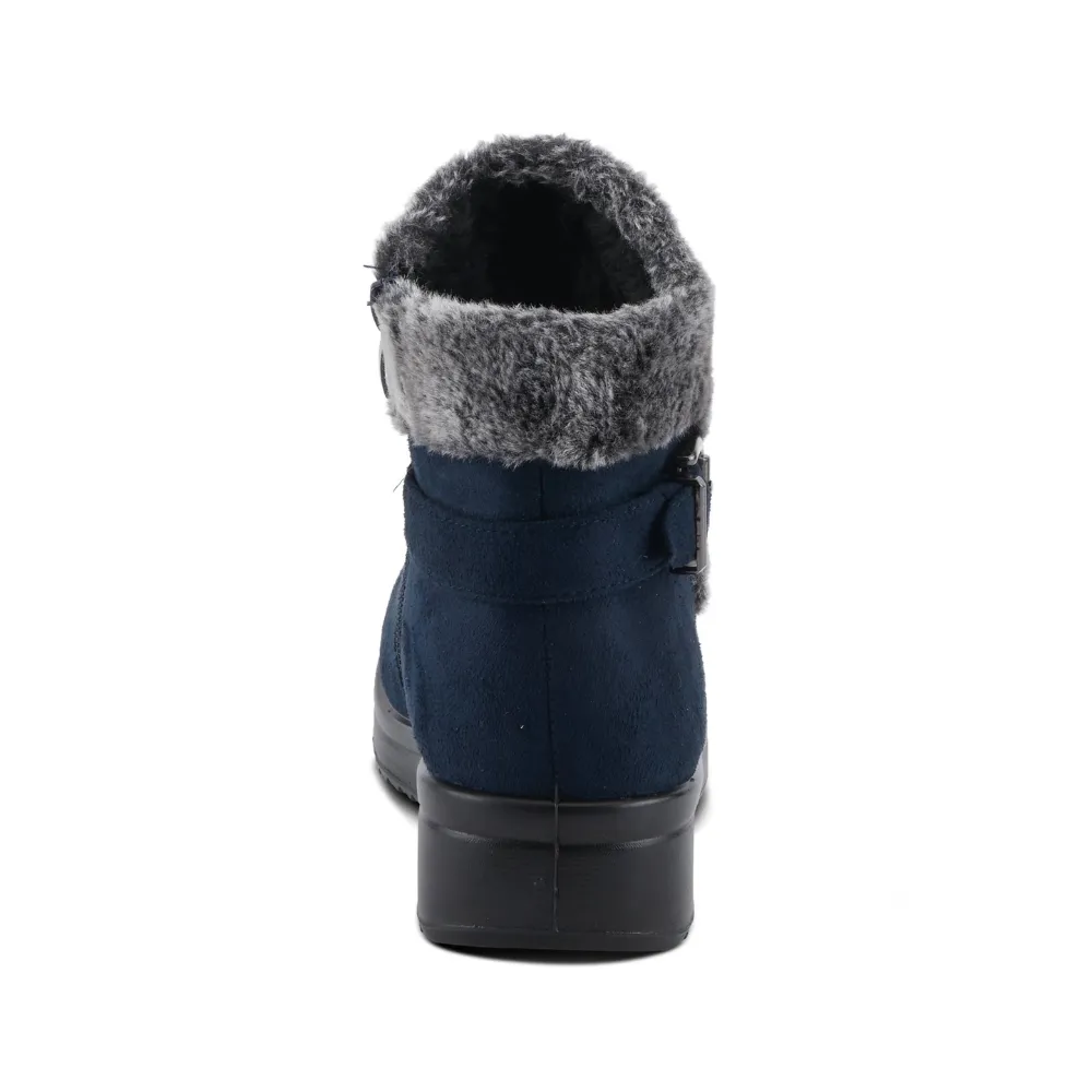 Spring Step Santuzza Navy Waterproof Microsuede Bootie (Women's)