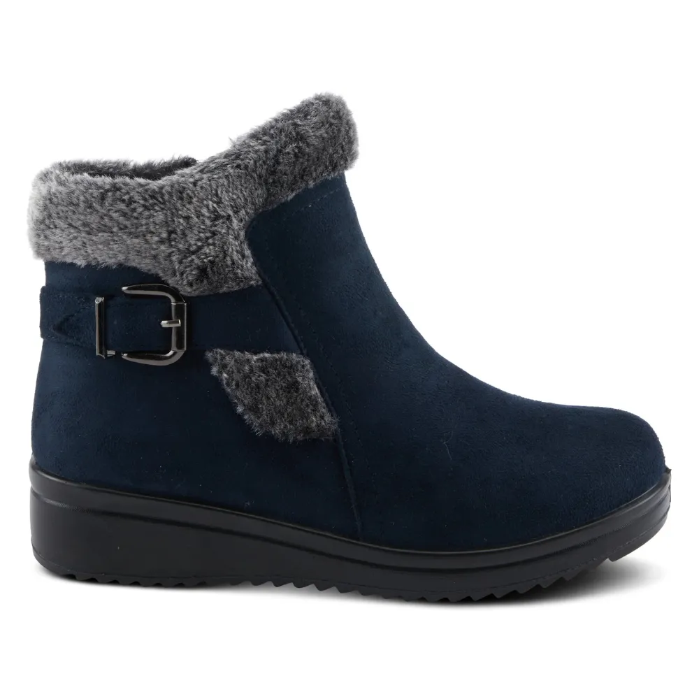 Spring Step Santuzza Navy Waterproof Microsuede Bootie (Women's)