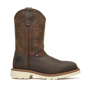 Square Toe WGTN 11" Steel Toe Pebble Bottom Boot Crazy Horse Black