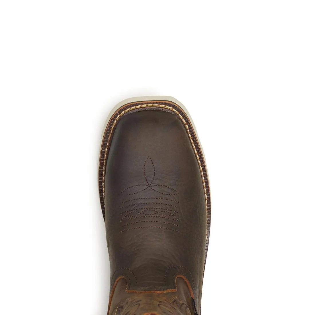 Square Toe WGTN 11" Steel Toe Pebble Bottom Boot Crazy Horse Black