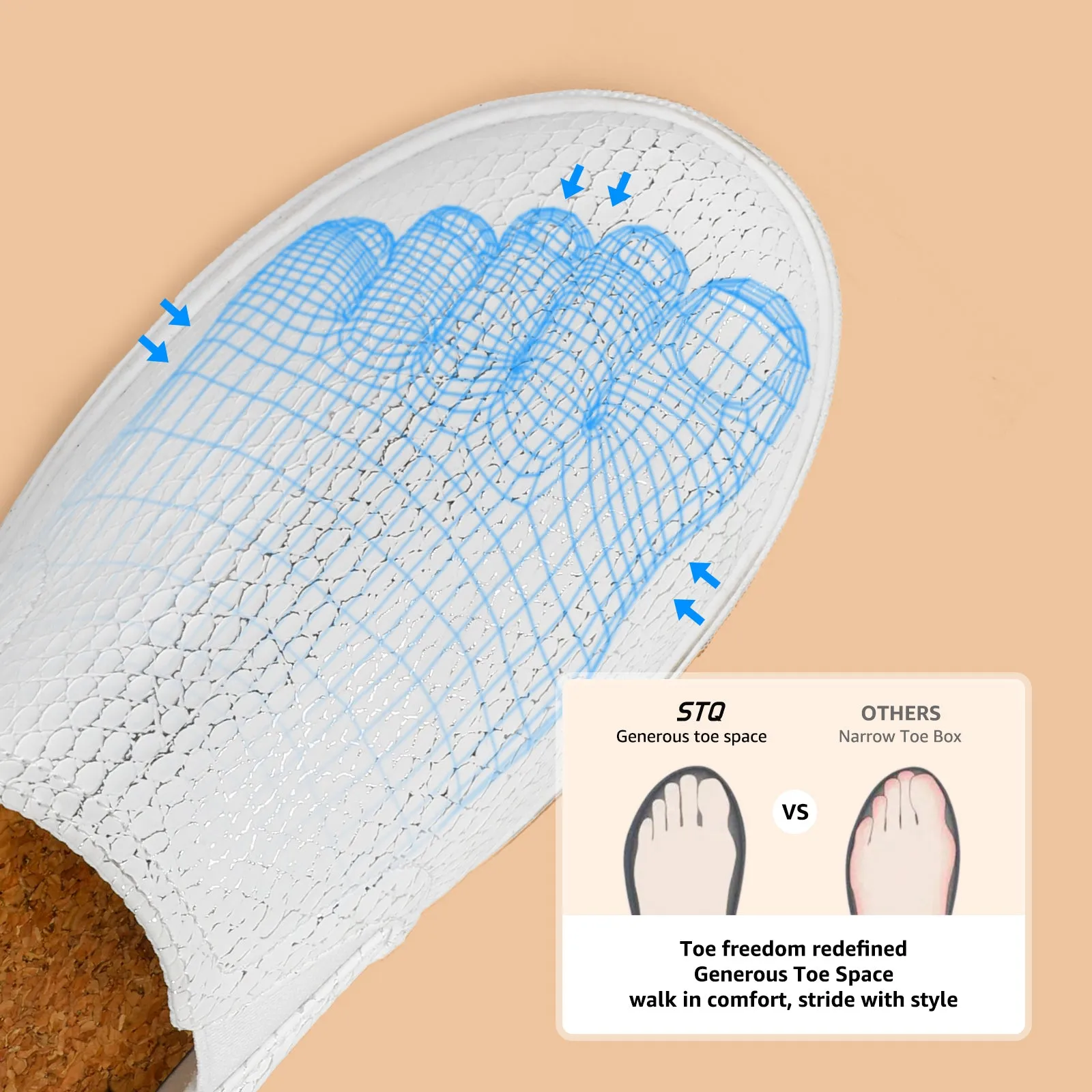 STQ Slip On Shoes for Women Comfort Fall Loafers Soft Business Casual Sneakers