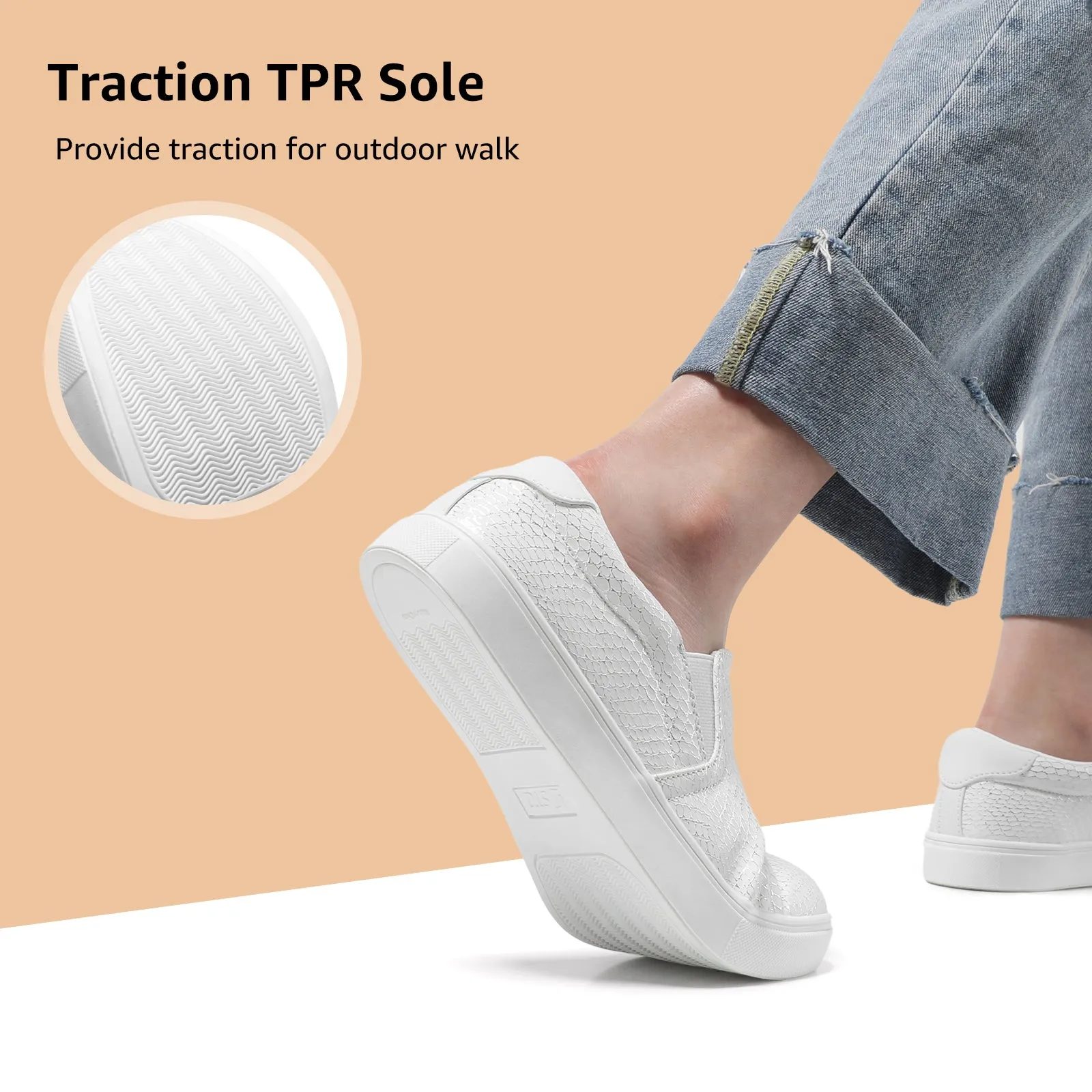 STQ Slip On Shoes for Women Comfort Fall Loafers Soft Business Casual Sneakers