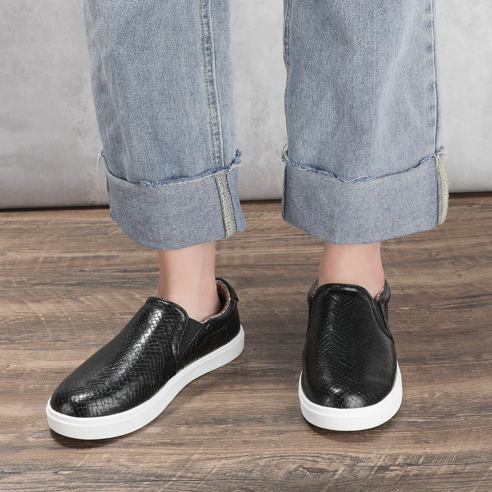 STQ Slip On Shoes for Women Comfort Fall Loafers Soft Business Casual Sneakers
