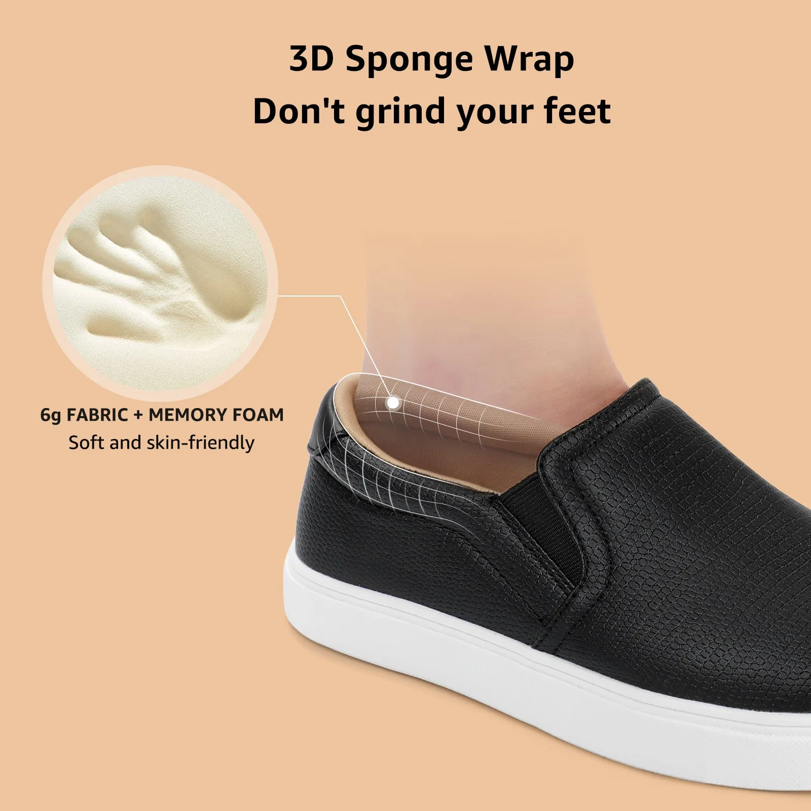 STQ Slip On Shoes for Women Comfort Fall Loafers Soft Business Casual Sneakers