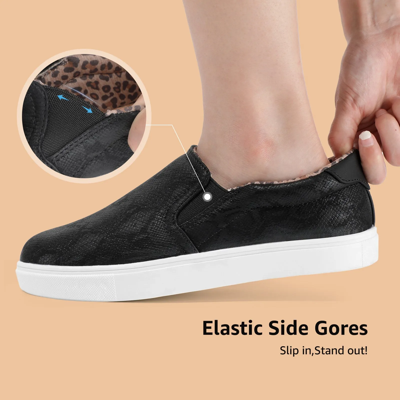 STQ Slip On Shoes for Women Comfort Fall Loafers Soft Business Casual Sneakers