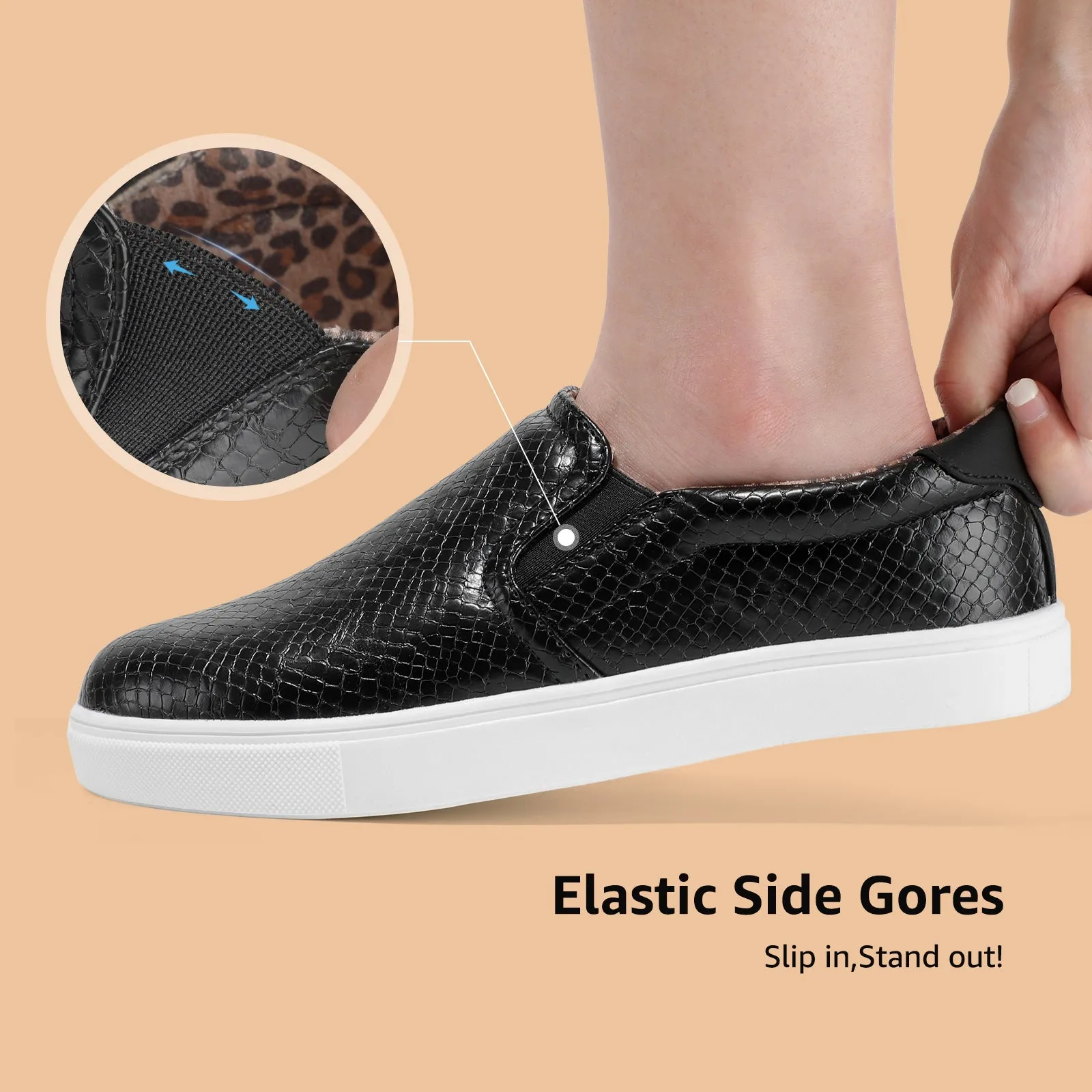 STQ Slip On Shoes for Women Comfort Fall Loafers Soft Business Casual Sneakers