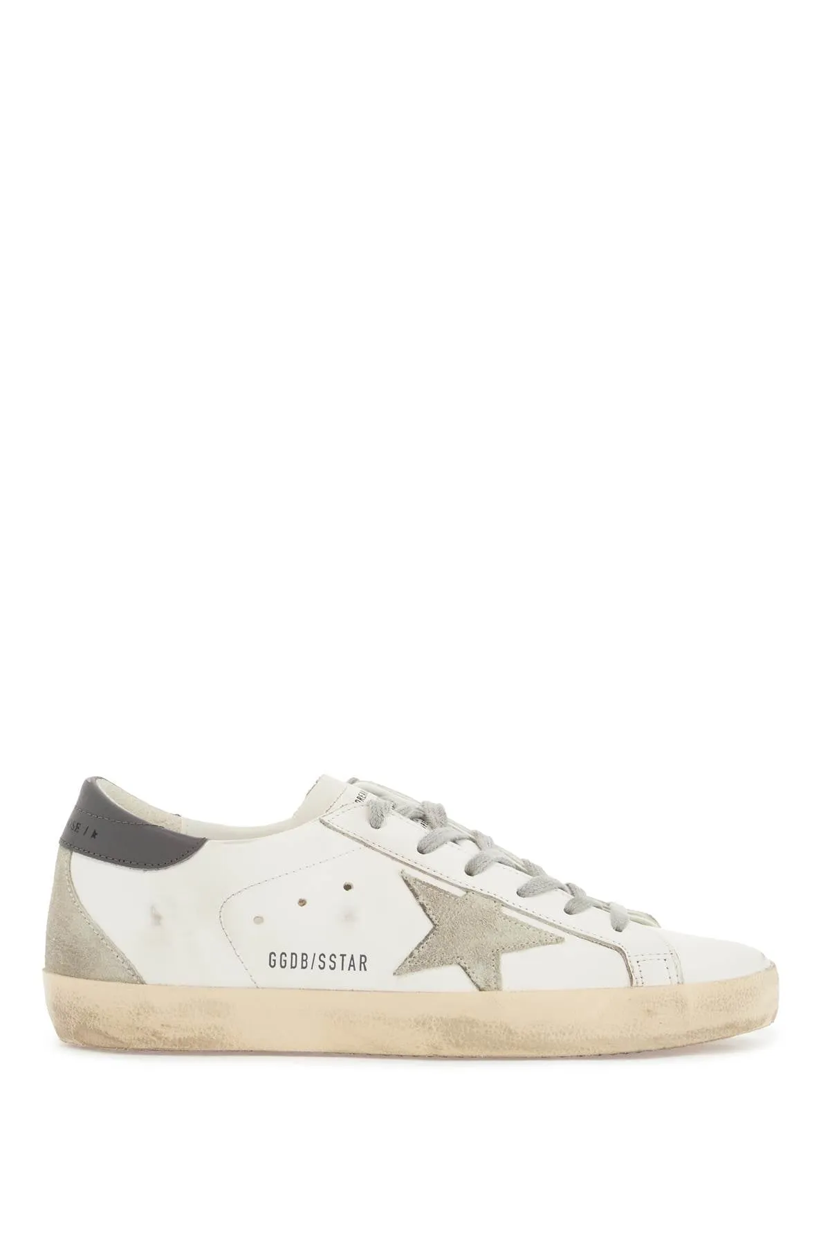 Super-Star Distressed Leather Sneakers