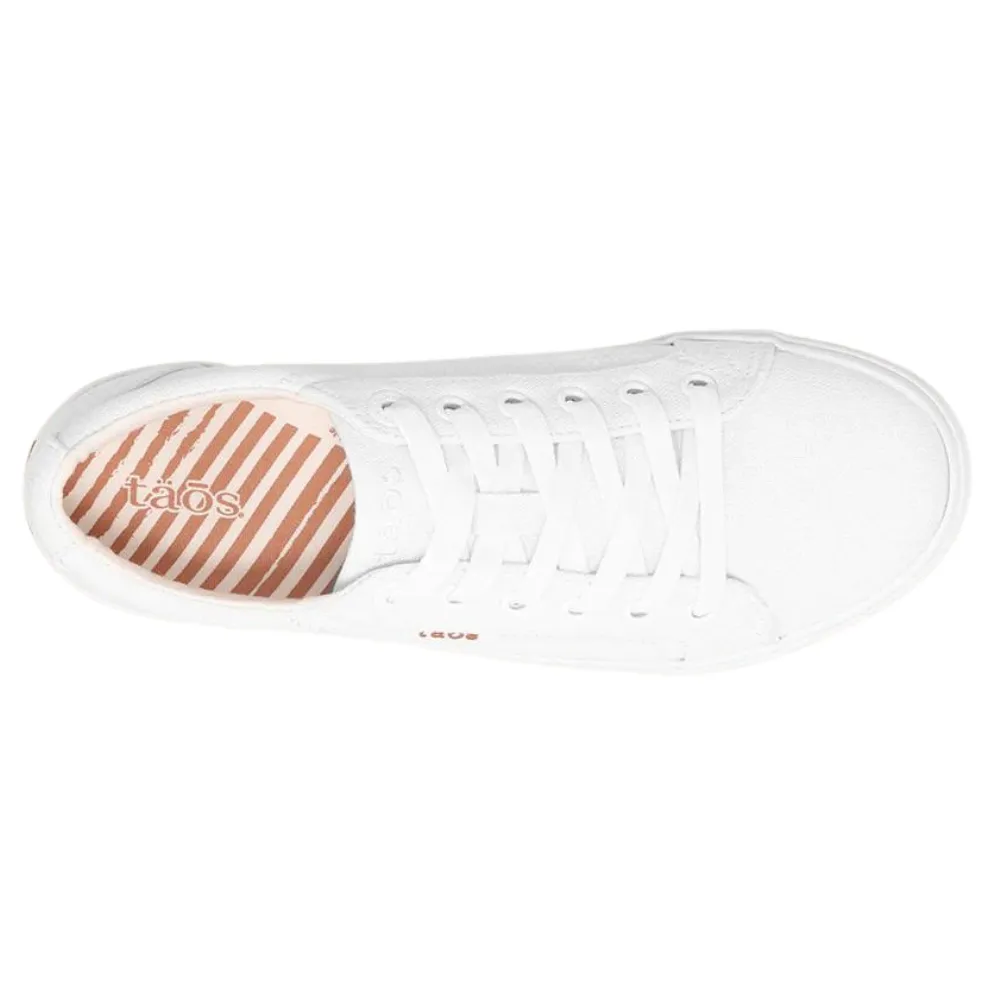 Taos Plim Soul White Canvas Sneaker (Women's)