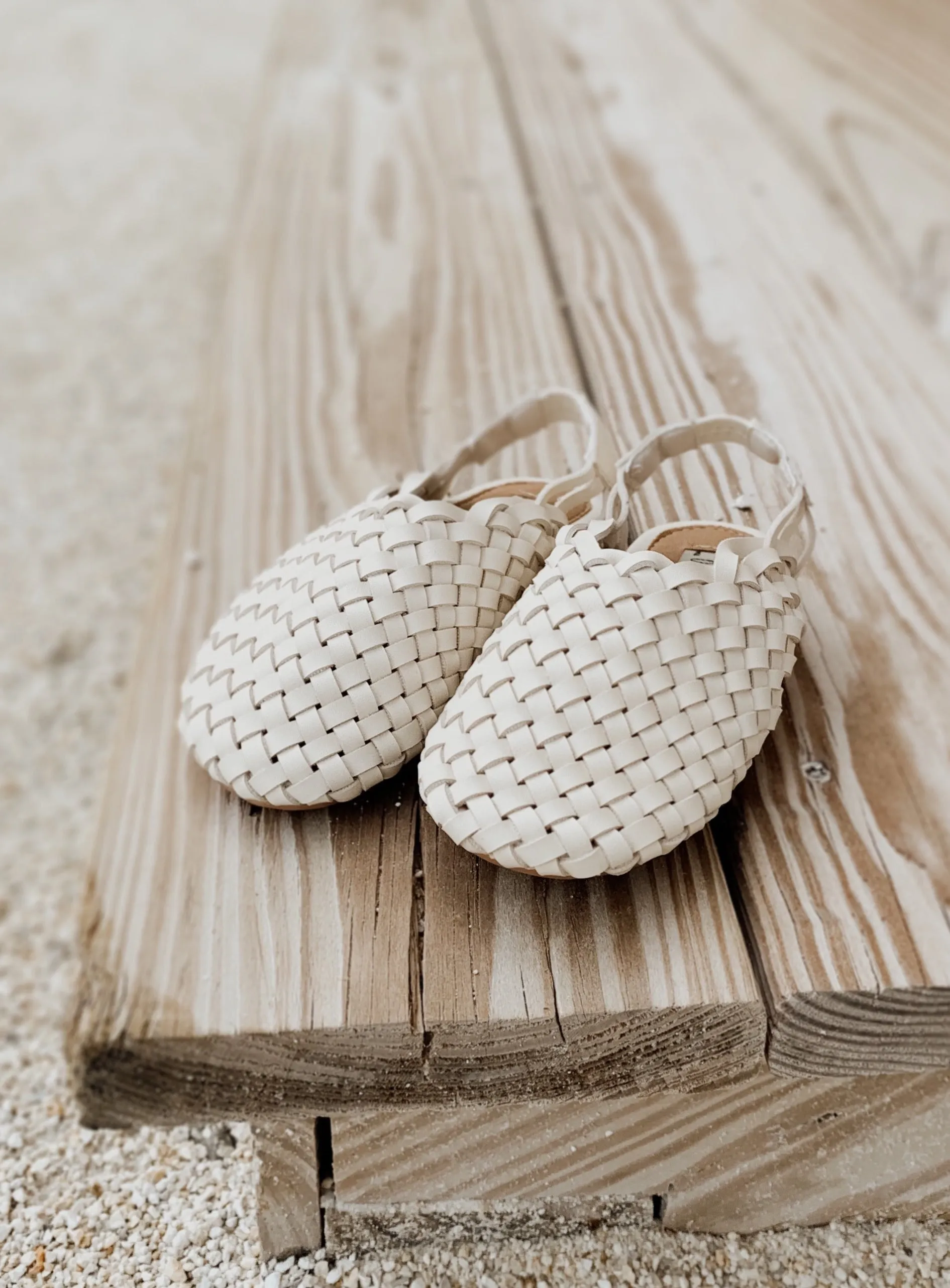 The Mykonos Woven Mule - Cream - BABY