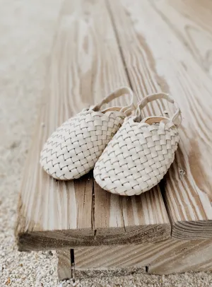 The Mykonos Woven Mule - Cream - BABY