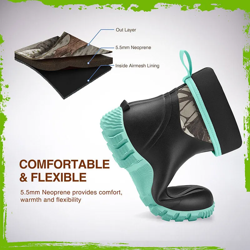 TideWe® Women's Hunting Boots Neoprene Waterproof Rain Boot