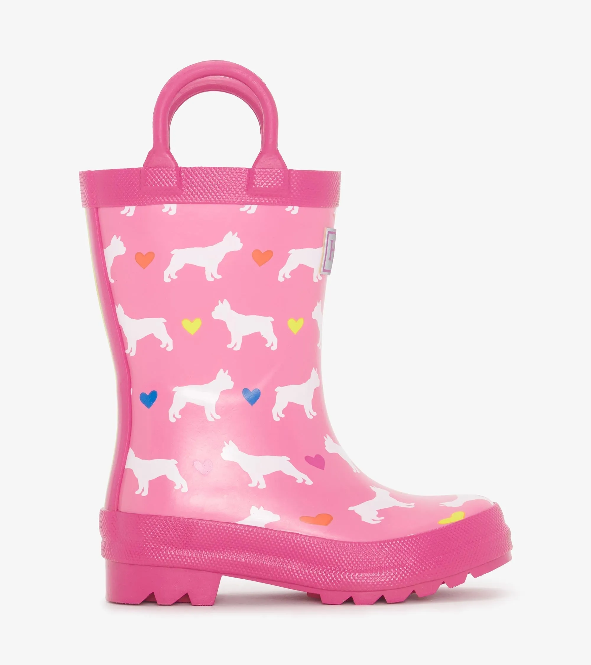 Toddler Girls French Bulldogs Wellies