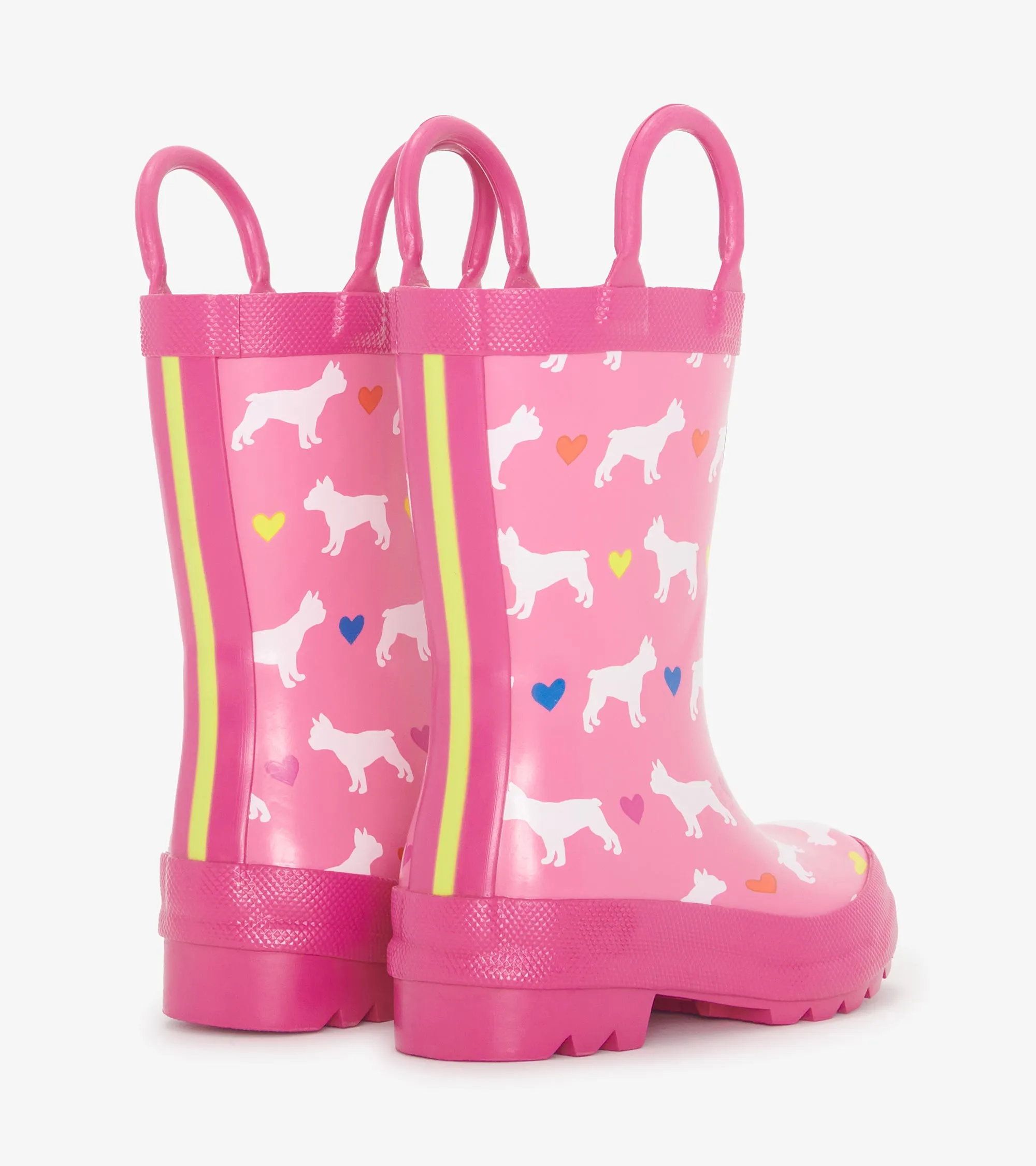Toddler Girls French Bulldogs Wellies