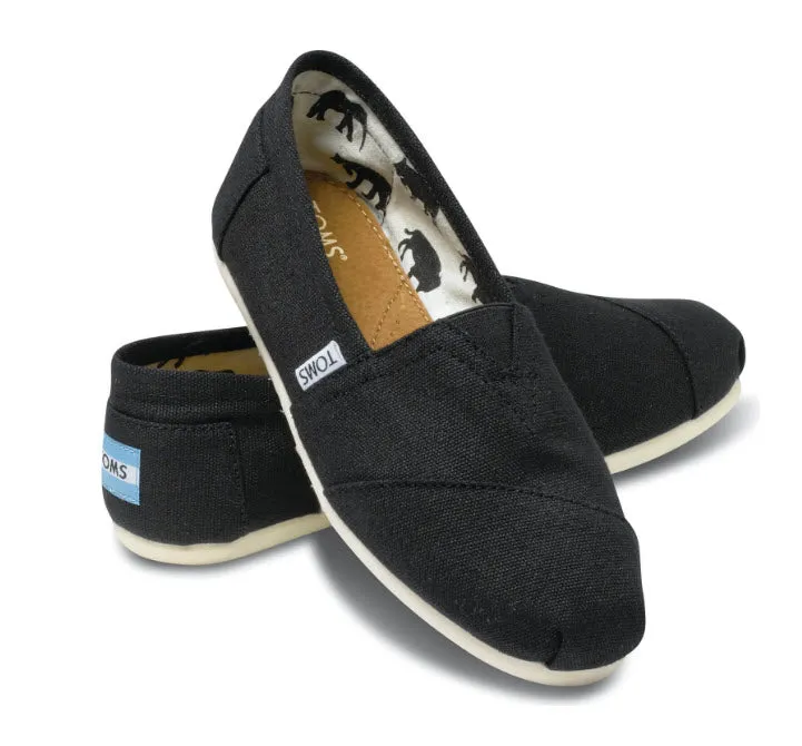 TOMS Women's Classic Black Canvas Shoes