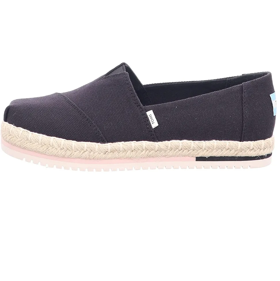 TOMS - Women's Platform Espadrilles - Black