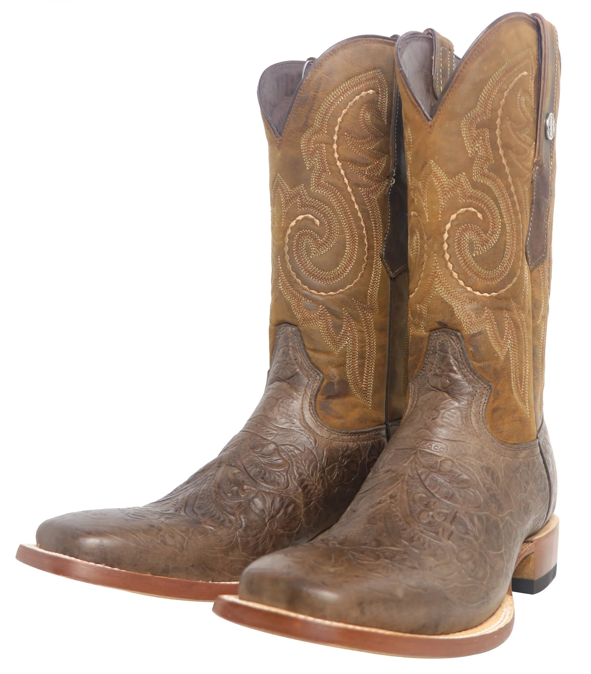 Tooled Print Square Toe
