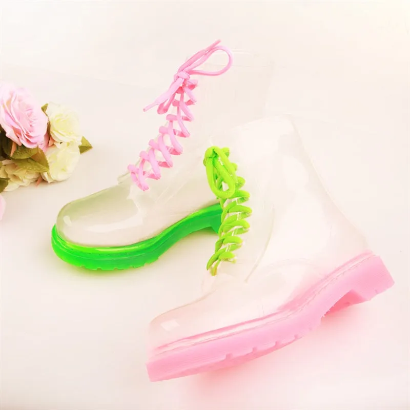 Transparent rain boots KF82083