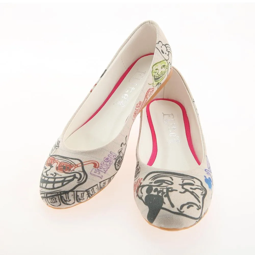 Troll Face Ballerinas Shoes 1120