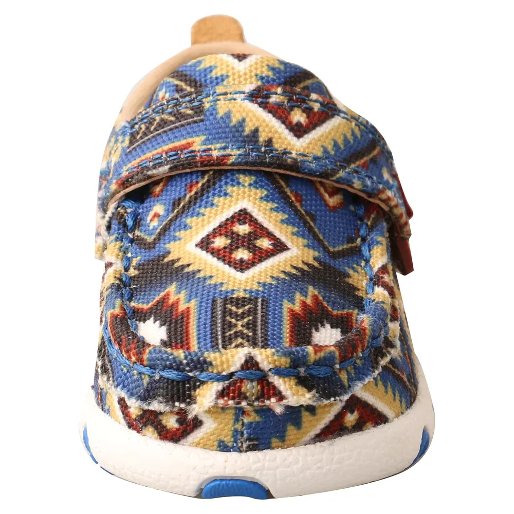 Twisted X® Infants Driving Moc Multi-Color Blue Aztec Shoes ICA0019