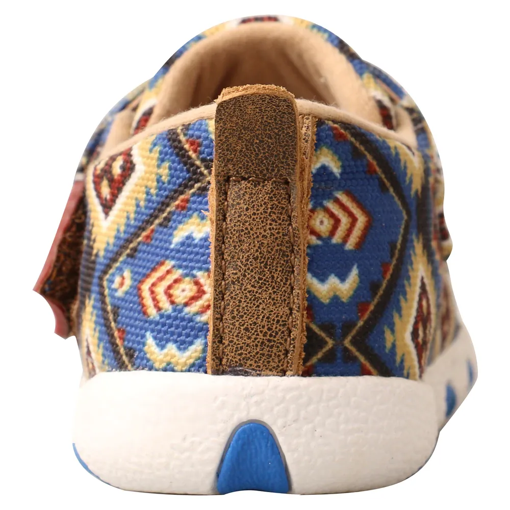 Twisted X® Infants Driving Moc Multi-Color Blue Aztec Shoes ICA0019