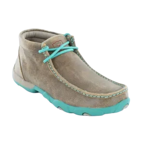 Twisted X Ladies Brown and Turquoise Driving Mocs WDM0020