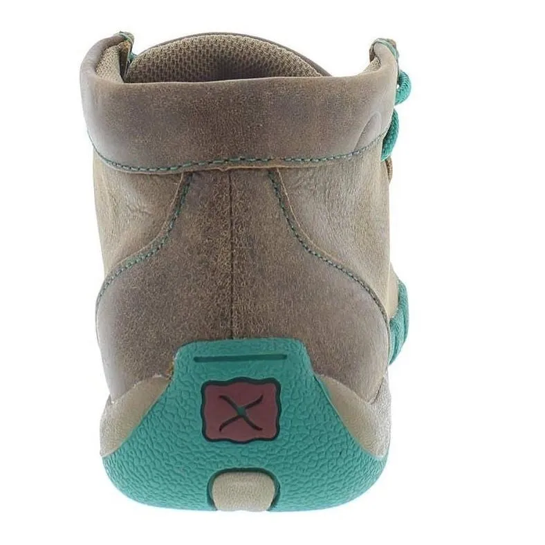 Twisted X Ladies Brown and Turquoise Driving Mocs WDM0020