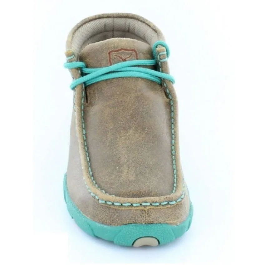 Twisted X Ladies Brown and Turquoise Driving Mocs WDM0020