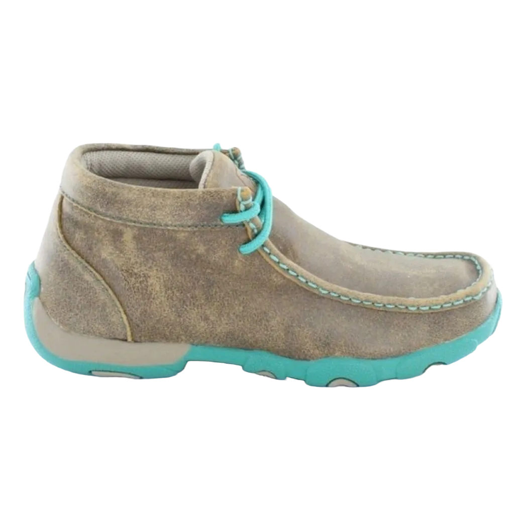 Twisted X Ladies Brown and Turquoise Driving Mocs WDM0020