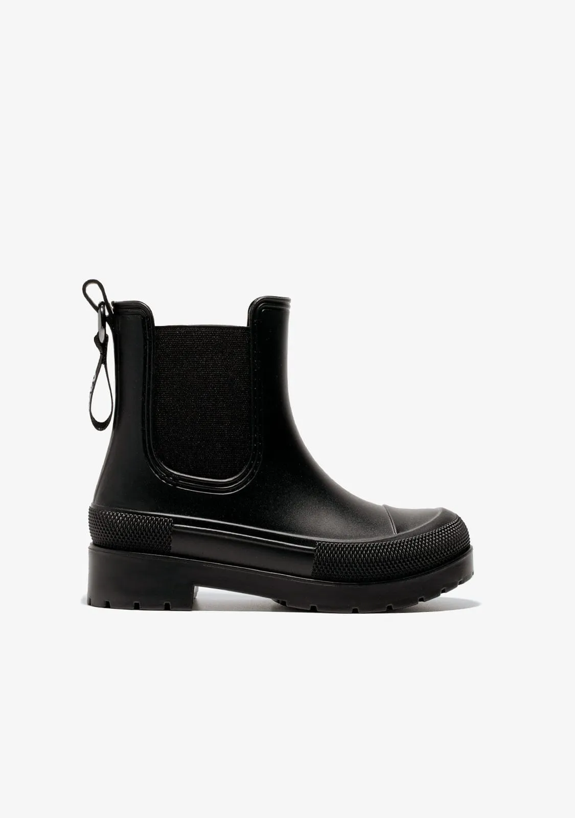 Unisex Black Rain Boots B&W