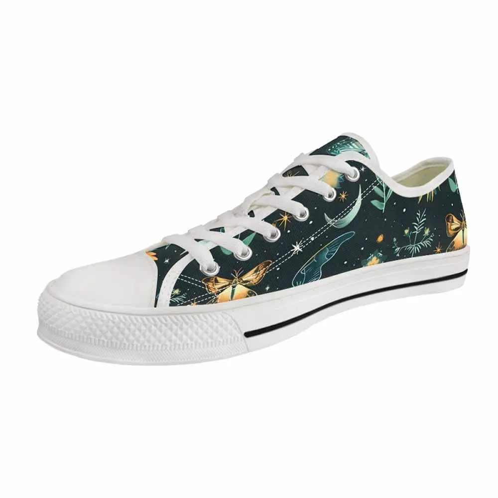 Vintage Fairy Butterfly Stars Canvas Shoes